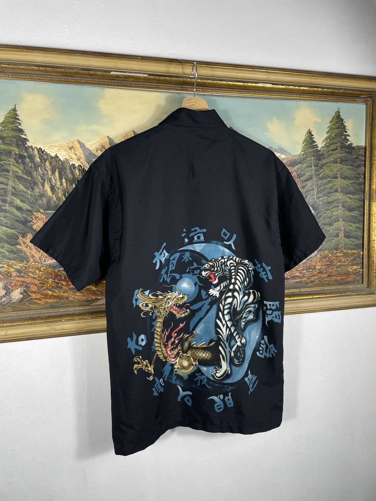 Japanese Brand × Vintage Vintage Japanese Dragon Y2K Style Button UP Shirt Rap HipHop Size US S / EU 44-46 / 1 - 7 Thumbnail