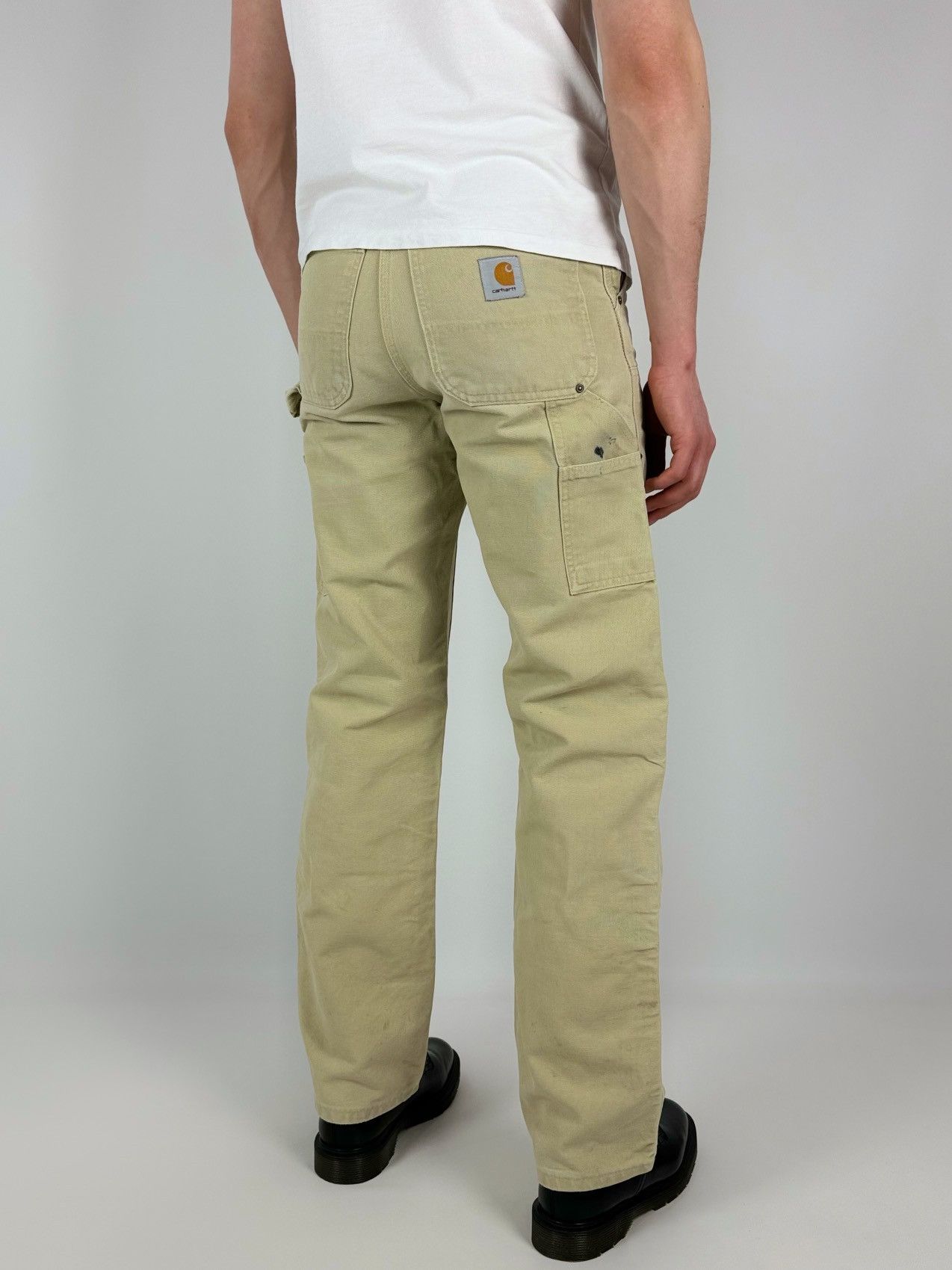 Carhartt 90’s Vintage Carhartt Distressed Double Knee Tan Work Pants Size US 31 - 1 Thumbnail