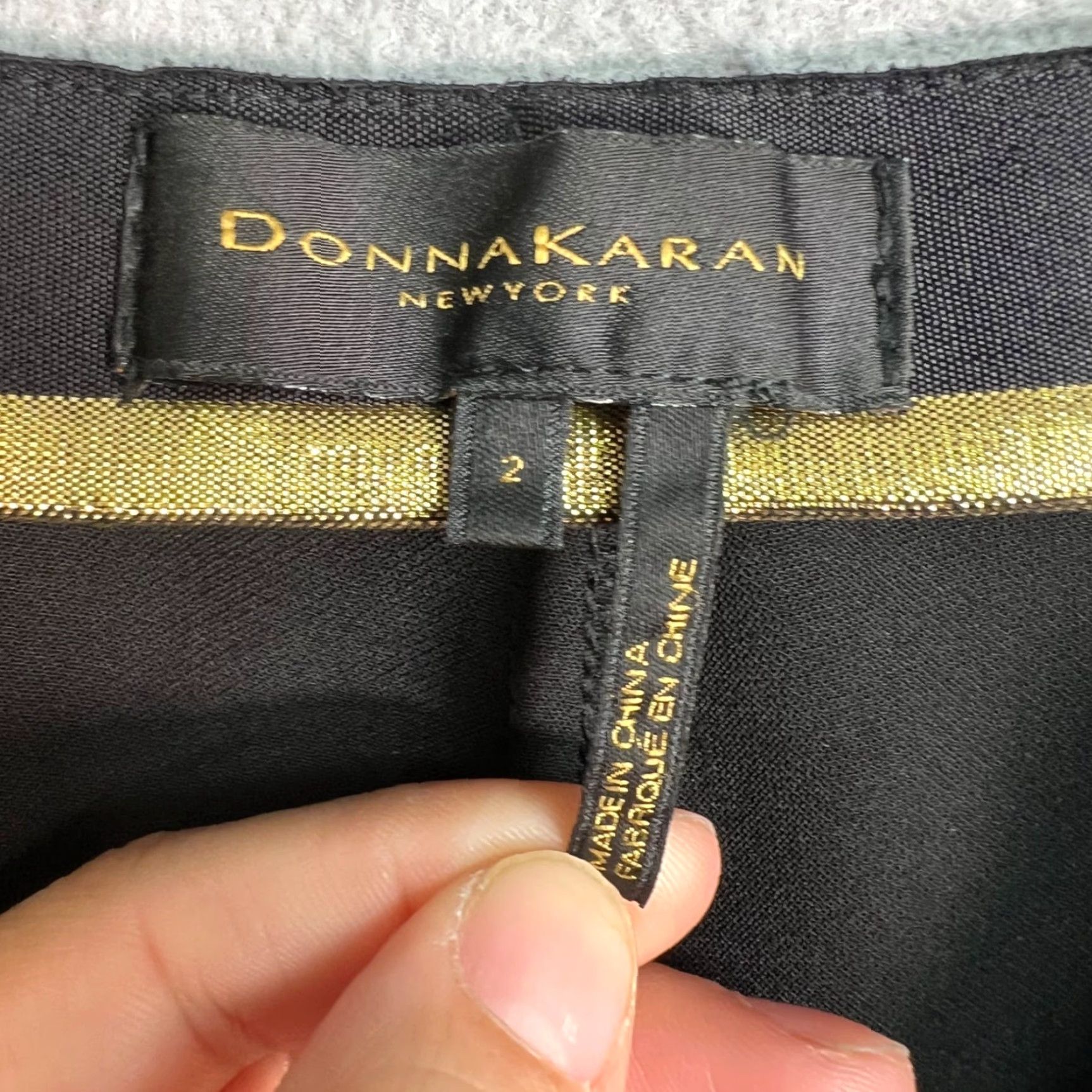 Donna Karan Donna Karan Womens Pants Bootcut Black Stretch Size 2 Size 26" / US 2 / IT 38 - 3 Thumbnail