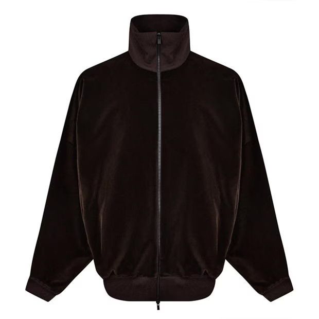 image of Fear Of God O1G2R1Mq0524 Velvet Track Jackets In Brown, Men's (Size XL)