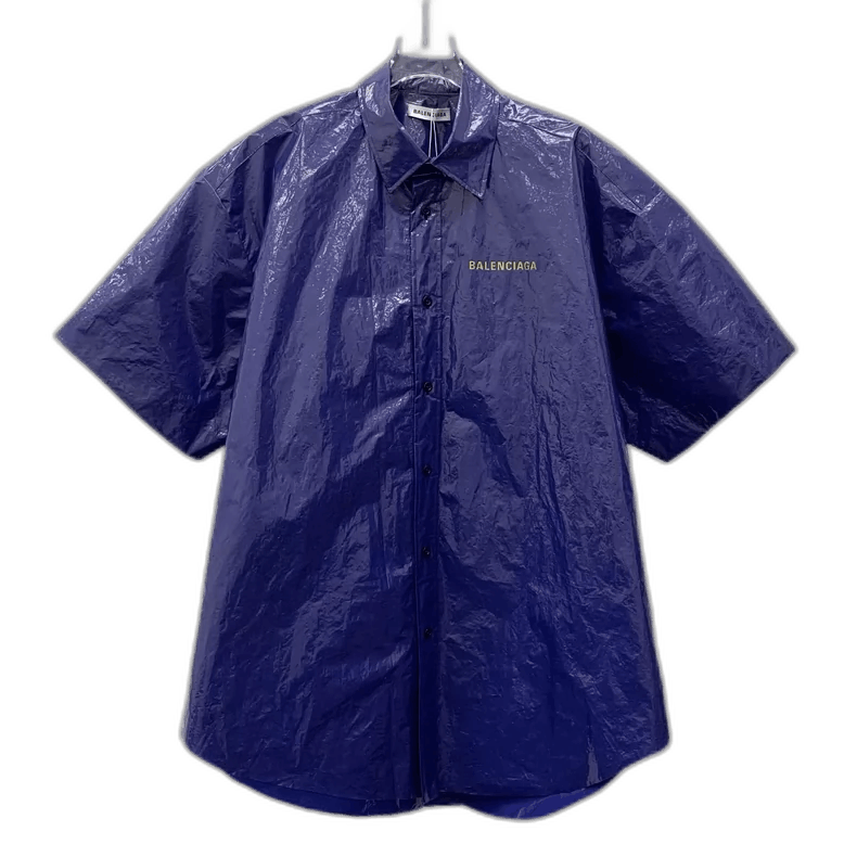 Balenciaga Balenciaga Blue Logo Short Sleeve Shirt Size XS / US 0-2 / IT 36-38 - 1 Thumbnail