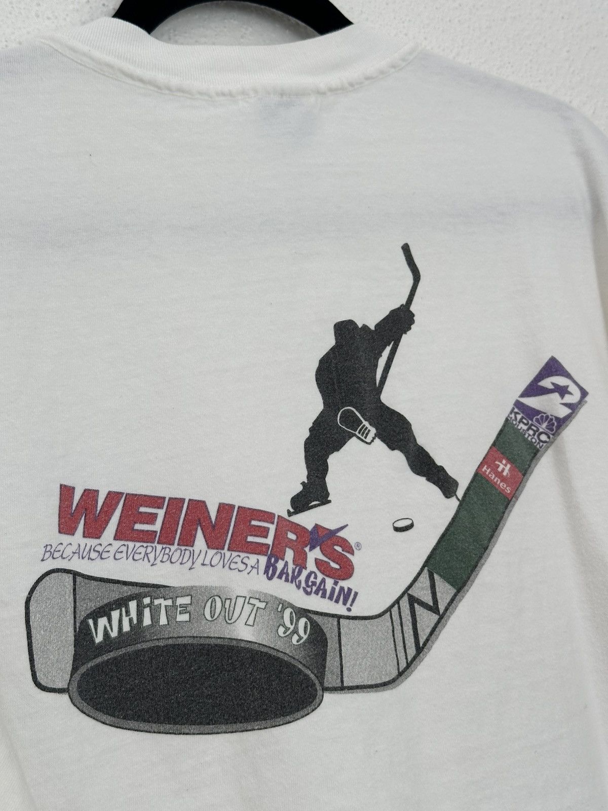 NHL Vintage 90s Houston Aeros White Out ‘99 Promo T-shirt XL Size US XL / EU 56 / 4 - 3 Thumbnail