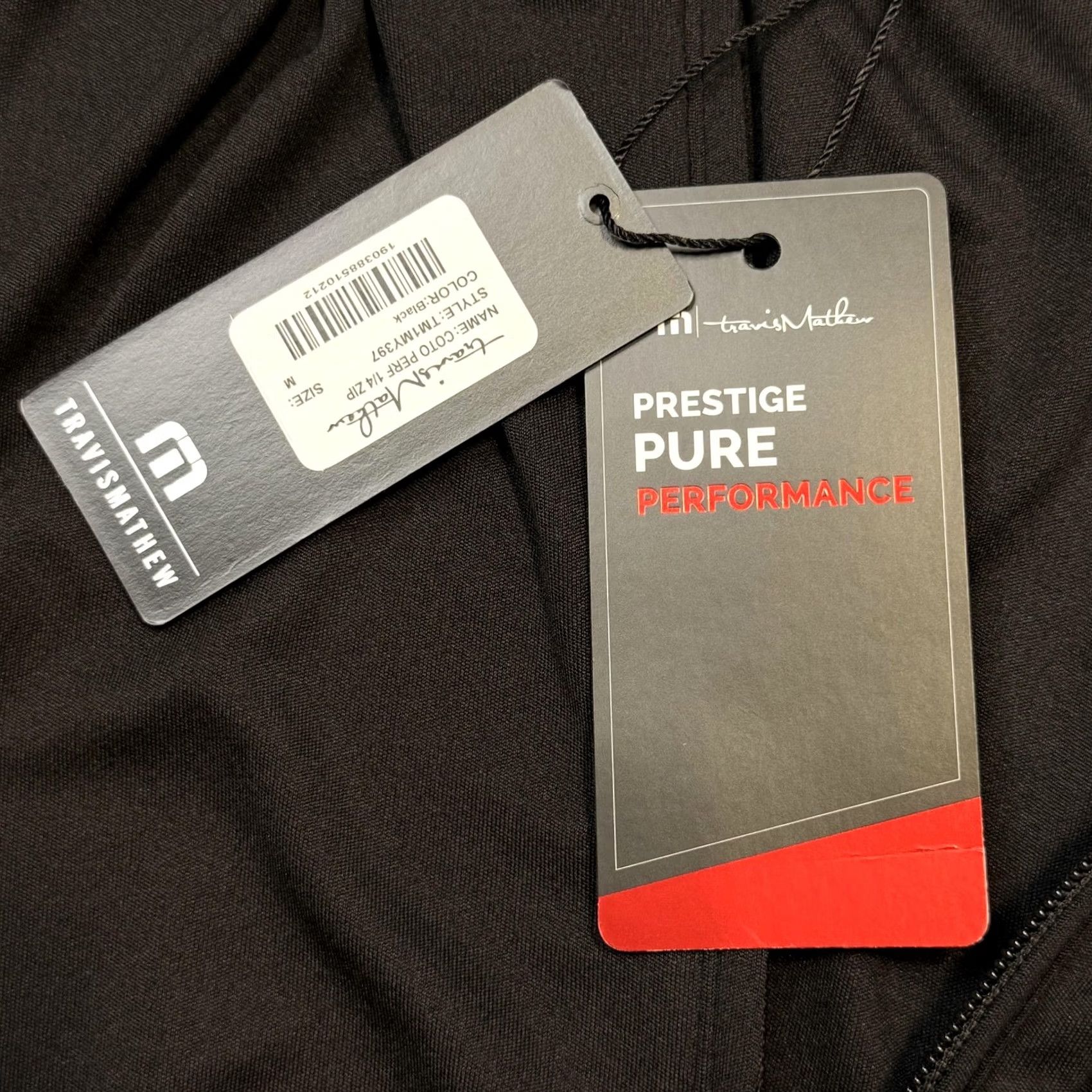 TravisMathew TravisMathew Pullover Mens Medium Black 1/4 Zip Golf Performance Long Sleeve Size US M / EU 48-50 / 2 - 7 Thumbnail