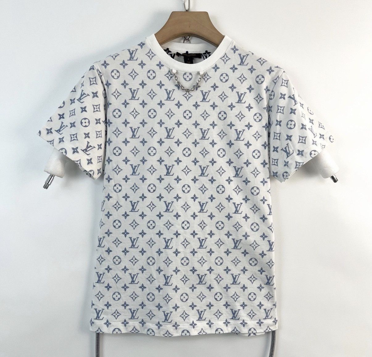 Louis Vuitton White Patterned Short-Sleeve T-Shirt Size US S / EU 44-46 / 1 - 1 Thumbnail