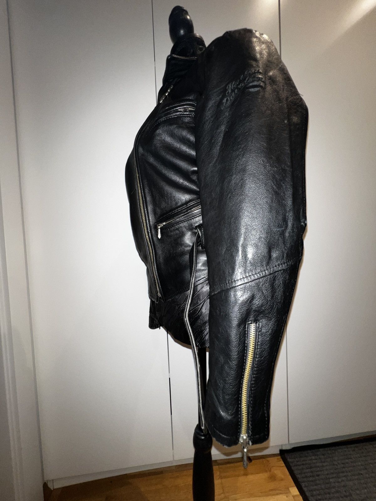Harley Davidson Harley-Davidson Women’s Leather Jacket Made in Korea Rare! Size M / US 6-8 / IT 42-44 - 4 Thumbnail