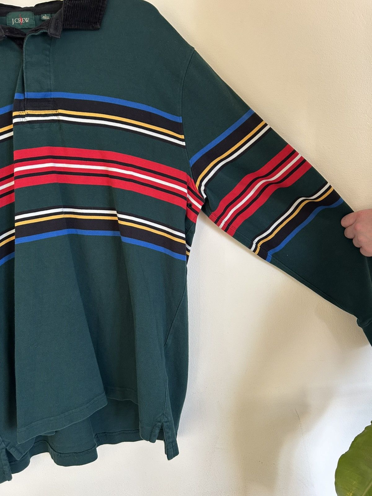 J.Crew J. Crew Men's Long Sleeve Rugby Polo Size US L / EU 52-54 / 3 - 2 Thumbnail