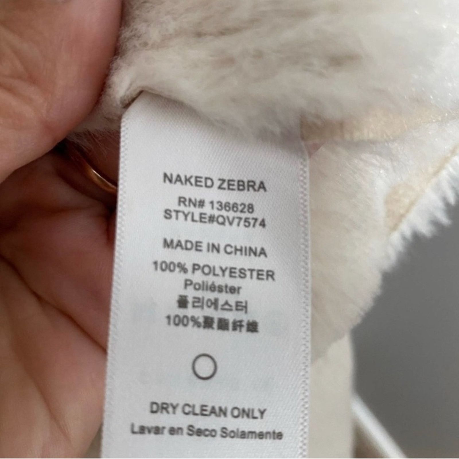 Other Cozy Winter White Faux Shearling Moto Vest Naked Zebra M Size M / US 6-8 / IT 42-44 - 7 Thumbnail