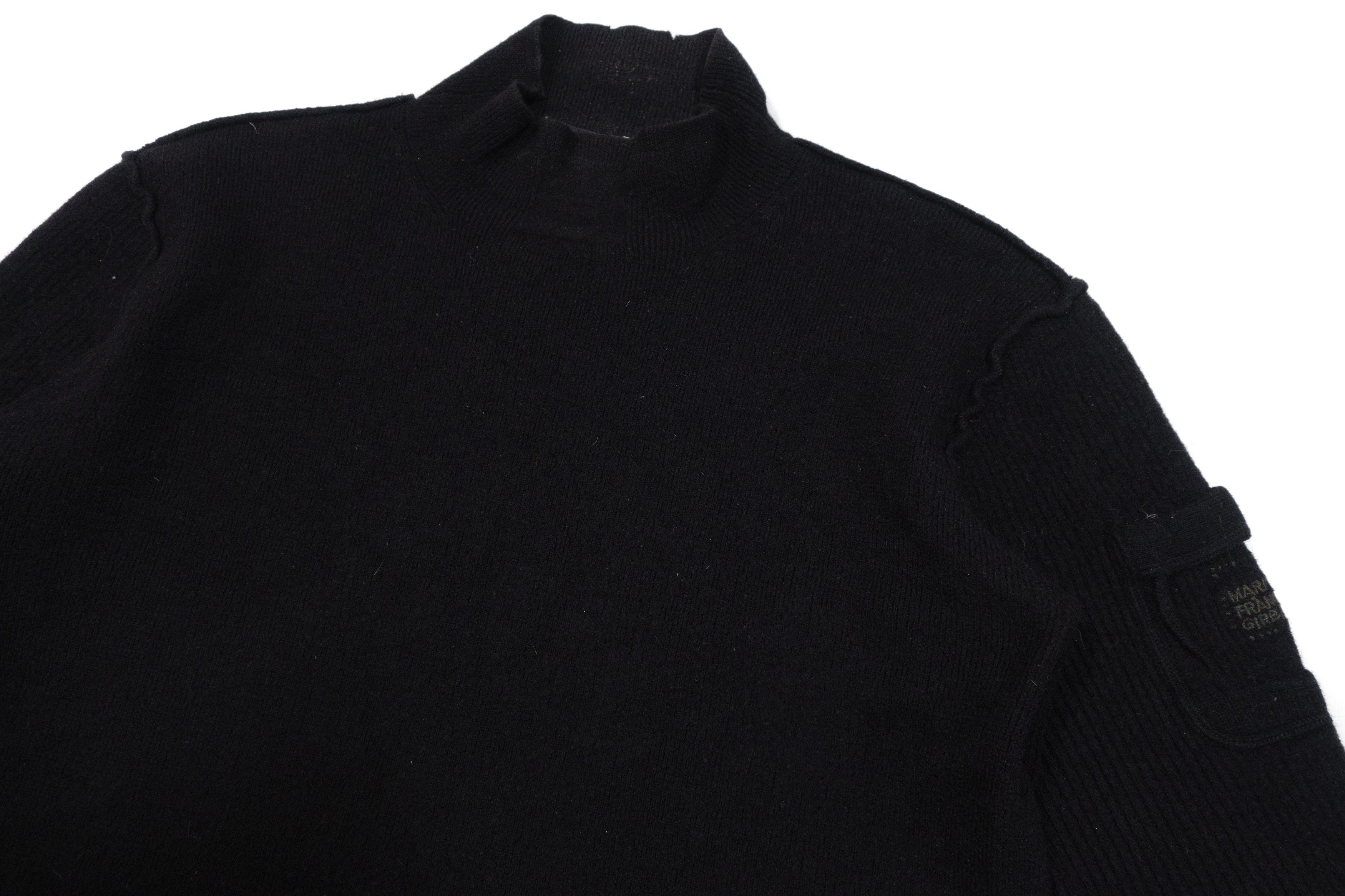 Marithe + Francois Girbaud 00s Cravatatakiller 100% Wool Utility High Neck Sweater Size L / US 10 / IT 46 - 3 Thumbnail