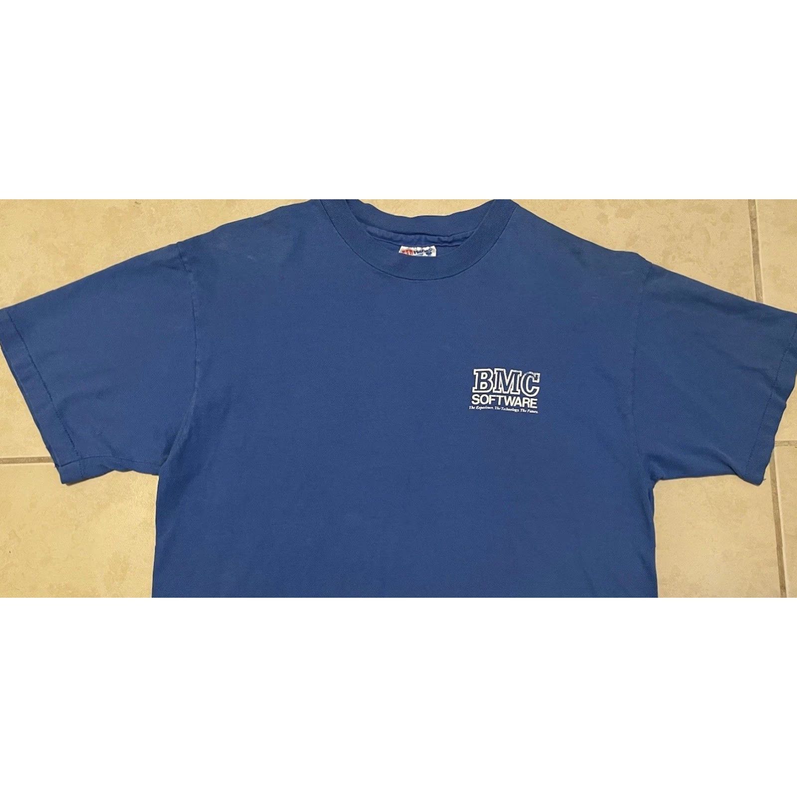 Apple VINTAGE 90s BMC Software Faded Shirt M Blue Cotton Single Stitch T-Shirt Mens Adult Size US M / EU 48-50 / 2 - 7 Thumbnail