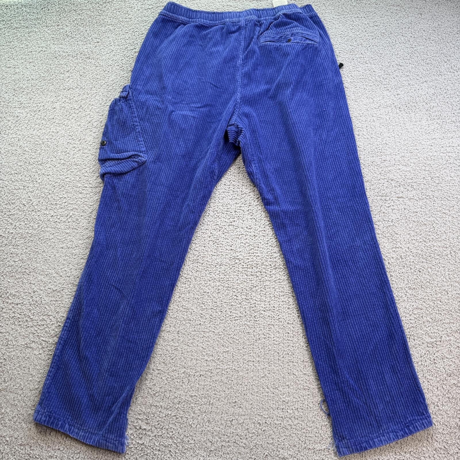 Stone Island Stone Island Blue Corduroy Cargo Pants 38 Drawstring Wide Size US 38 / EU 54 - 2 Thumbnail