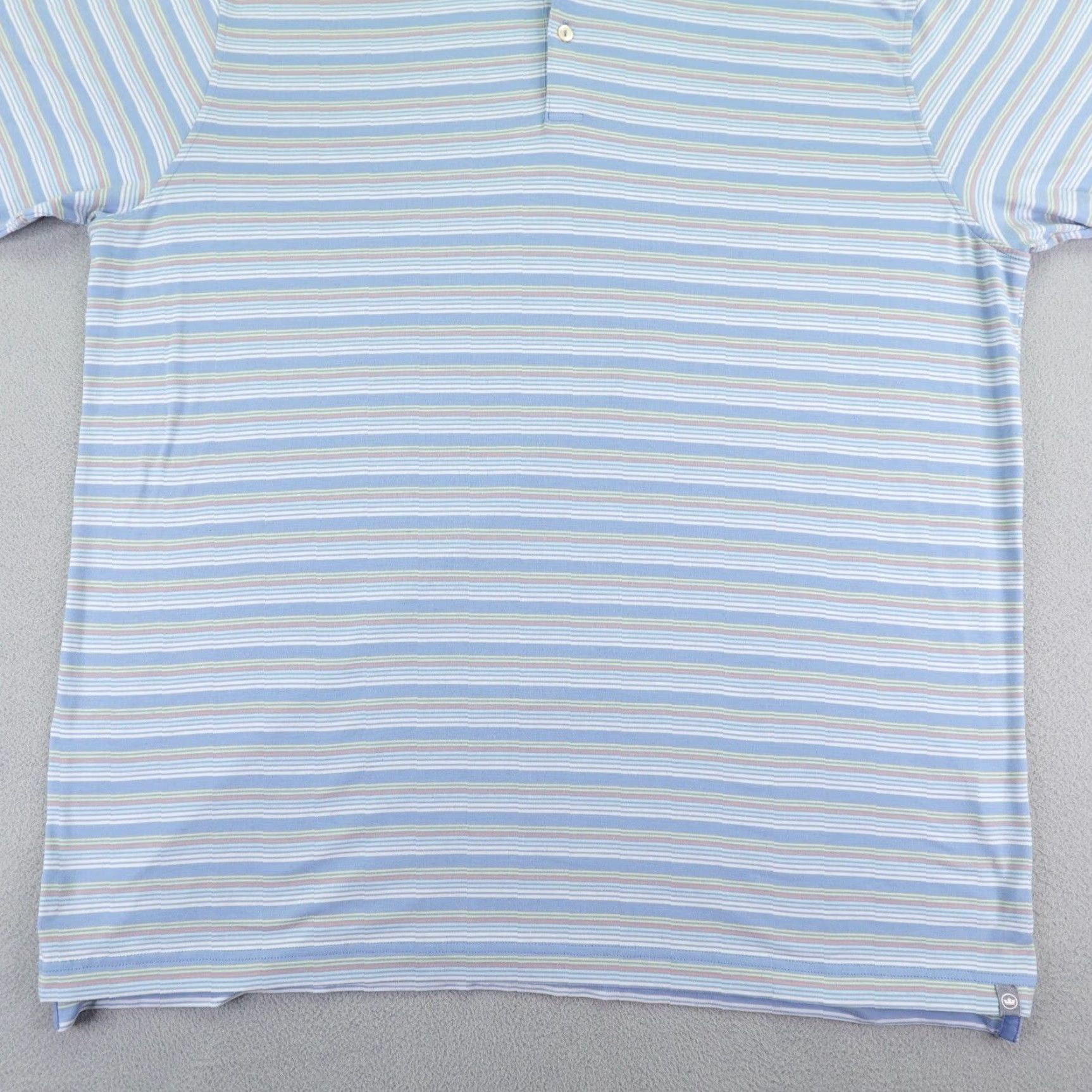 Peter Millar Peter Millar Polo Shirt Mens XL Blue Stripes Seaside Performance Flex Golf Size US XL / EU 56 / 4 - 3 Thumbnail