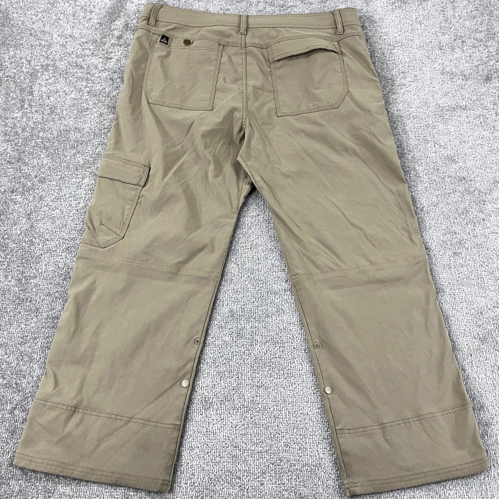 Prana VINTAGE Prana Men's Pants XL 30" Brown Chino Straight Leg Belted Hiking Climbing Size US 36 / EU 52 - 7 Thumbnail