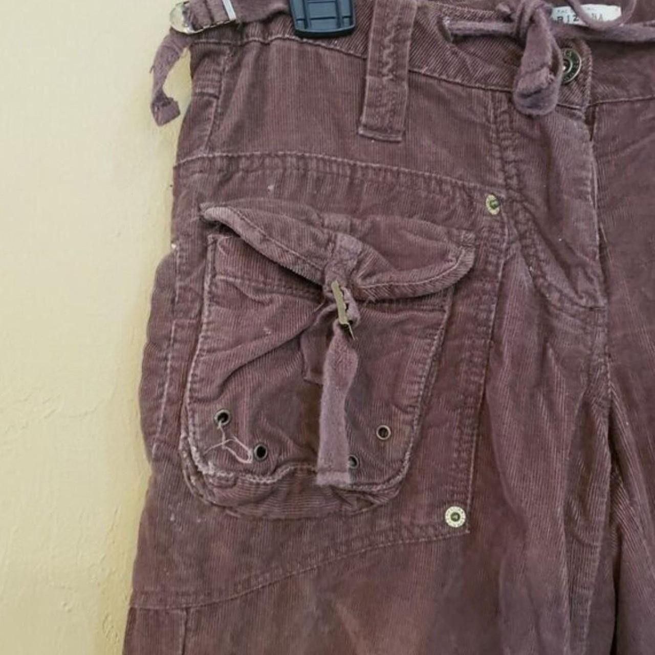 Arizona Jean Co. y2k grunge skater brown corduroy cargo pants Size 27" / US 4 / IT 40 - 2 Thumbnail