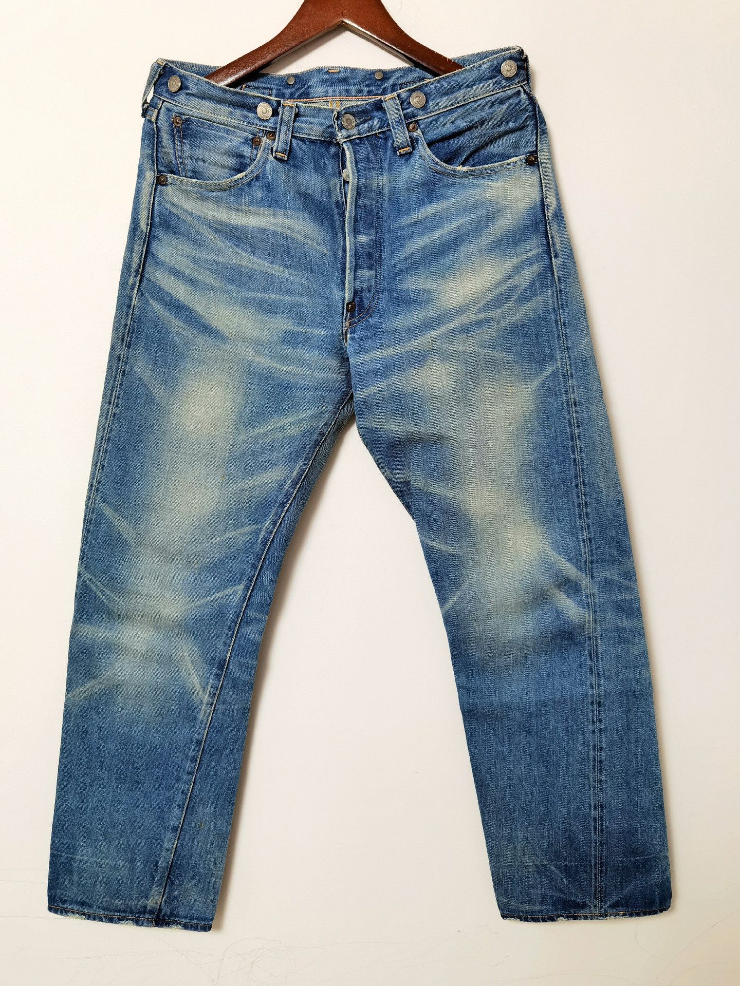 Levi's LVC Blue Distressed Jeans Size US 34 / EU 50 - 1 Thumbnail
