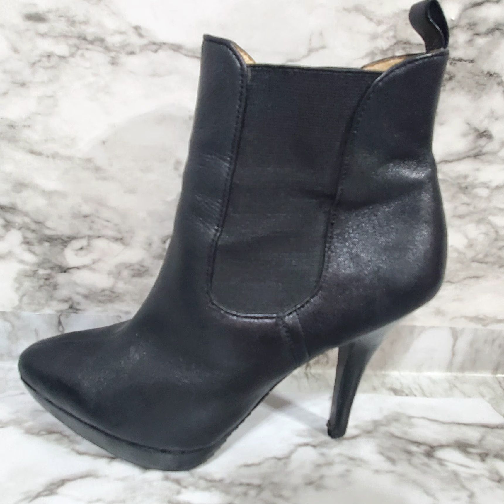 Michael Kors Michael Kors Boots Women's Chelsea Black Leather Stiletto Heel Chelsea Career Cocktail 7 Size US 7 / IT 37 - 3 Thumbnail