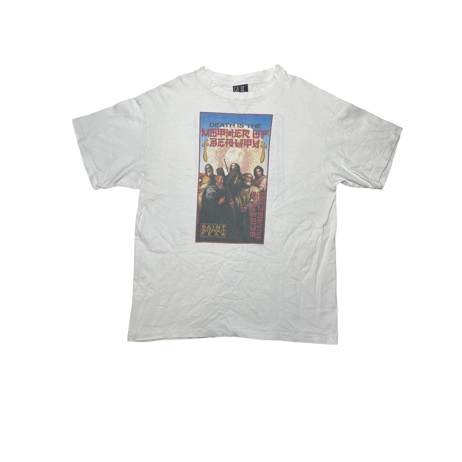 Saint Michael Saint Michael 'Death Is The' White Tee Size US L / EU 52-54 / 3 - 1 Thumbnail