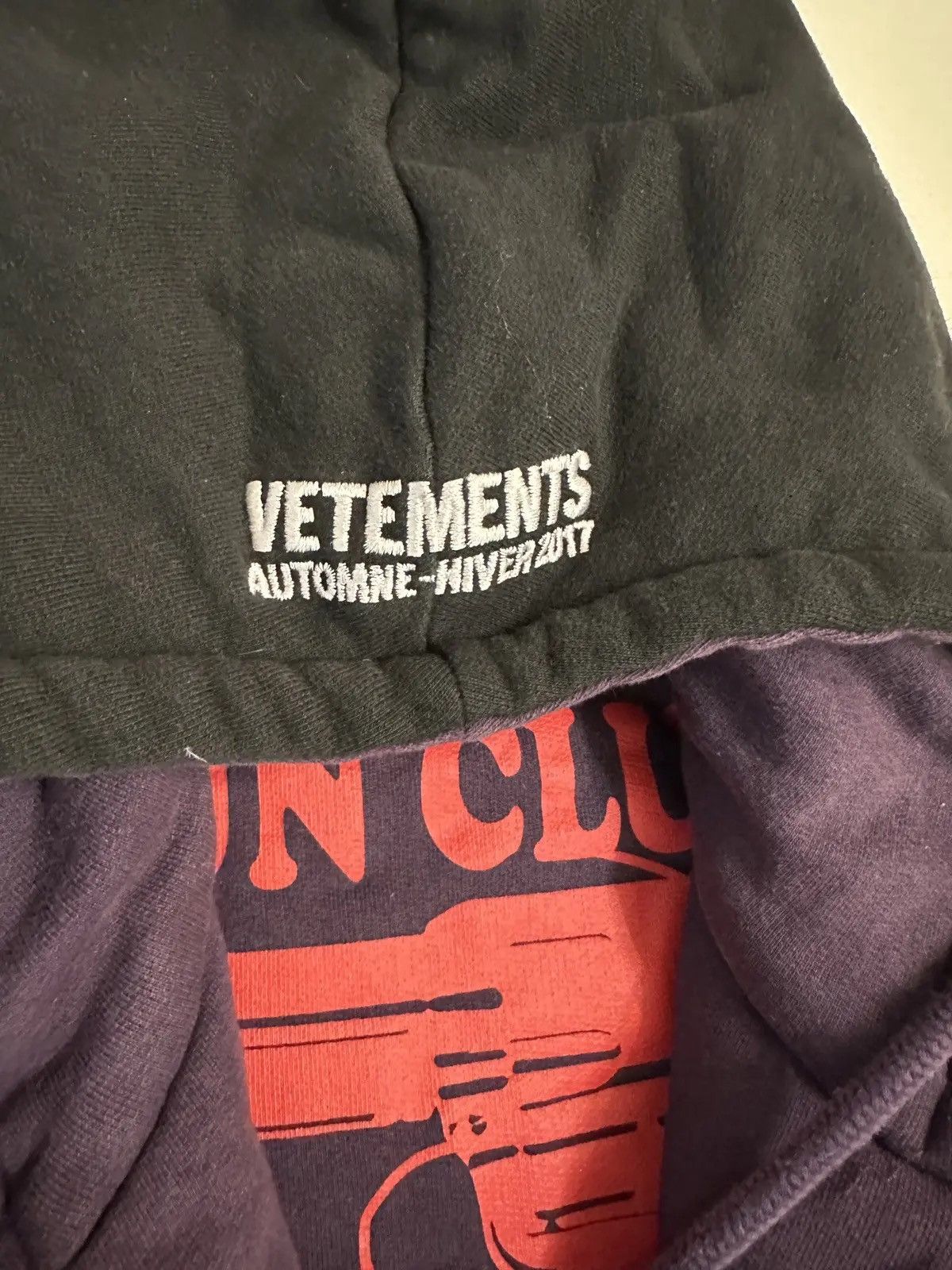 Vetements Vetements total fucking darkness reversible purple 