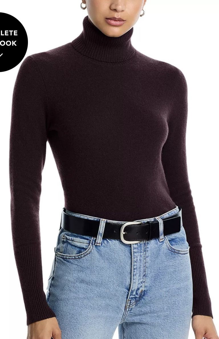 AQUA AQUA Cashmere Turtleneck Sweater Size XS / US 0-2 / IT 36-38 - 7 Thumbnail