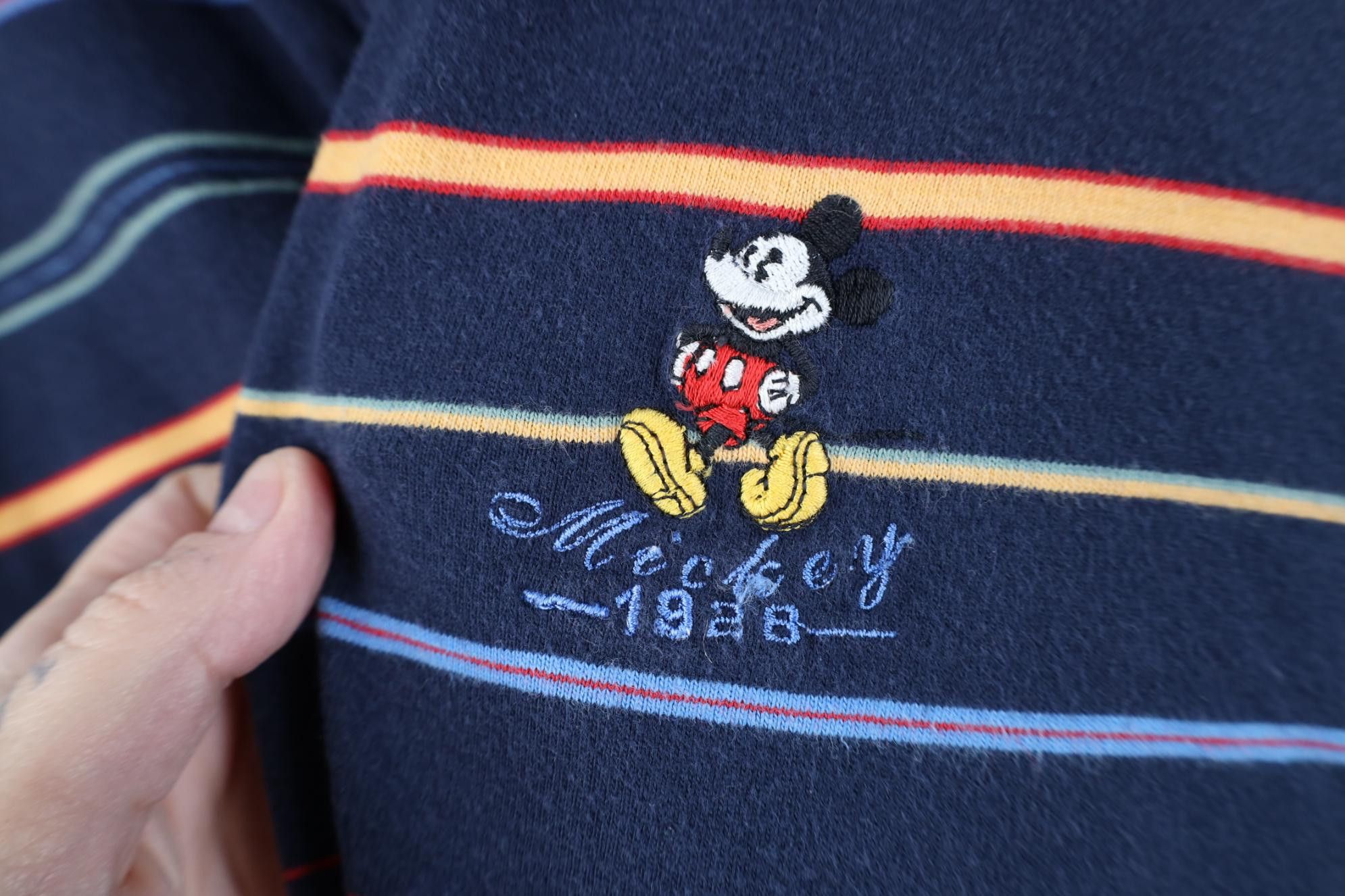 Disney Vintage 90s Disney Rainbow Mickey Mouse Golf Polo Shirt Size US XL / EU 56 / 4 - 4 Thumbnail