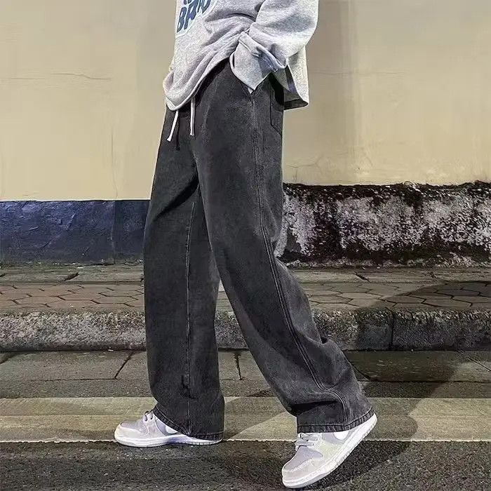 Japanese Brand High Street Straight Loose Wide Leg Denim Pant Size US 30 / EU 46 - 4 Thumbnail