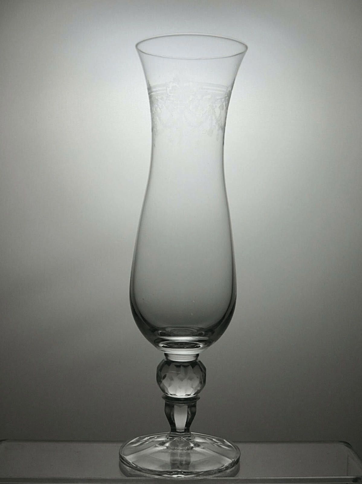 The Unbranded Brand Etched Lead Cut Glass Crystal Vase 9" Size ONE SIZE - 1 Thumbnail