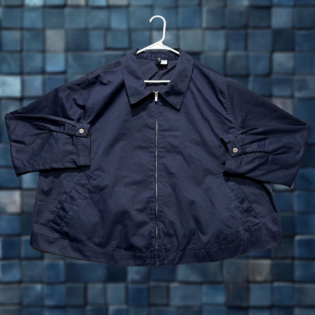 H&M Divided By H&M Twill Jacket Womens 4XL Navy Blue Full Zip Workwear Midweight GUC Size XXL / US 16-18 / IT 52-54 - 1 Thumbnail