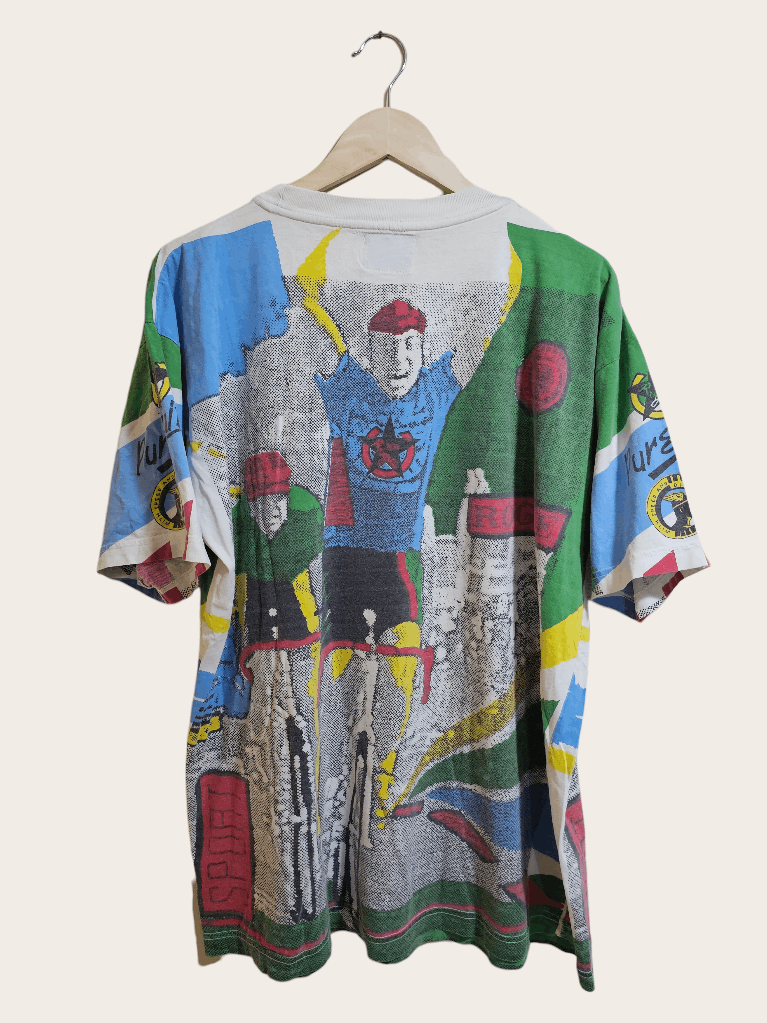 Vintage Cycling All Over Print Crazy Tee Size US XL / EU 56 / 4 - 4 Thumbnail