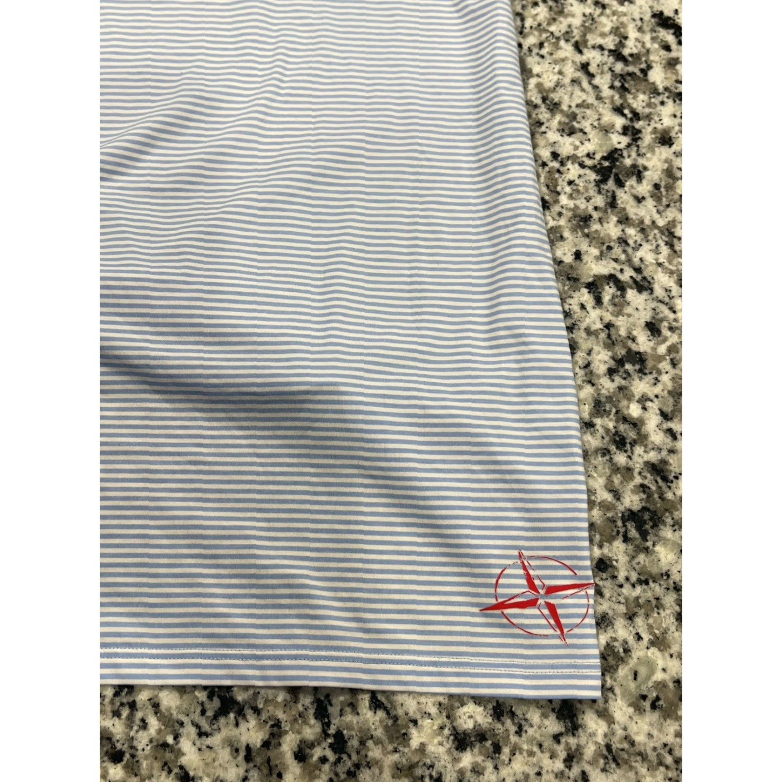 Vintage B. Draddy Sport Golf Polo 2XL White Blue Striped Polo Shirt Men’s 2XL Blue and White Polo Sport Golf Embroidered Logo Size US XXL / EU 58 / 5 - 6 Thumbnail