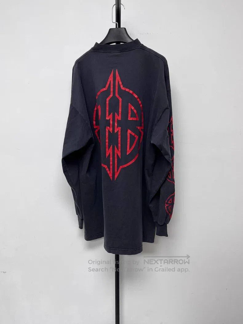 Balenciaga Balenciaga Letter Printed Crewneck Pullover Long Sleeve Sw Size US S / EU 44-46 / 1 - 2 Thumbnail