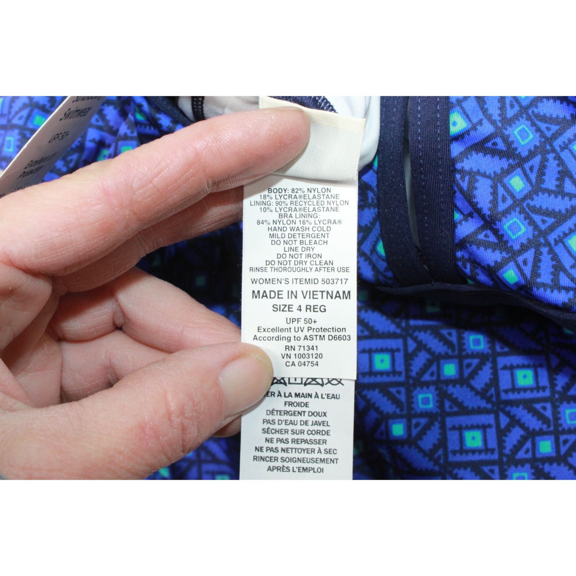 L.L. Bean × Swims LL Bean ReNew Swimwear V Neck Tankini Print Size S / US 4 / IT 40 - 8 Thumbnail