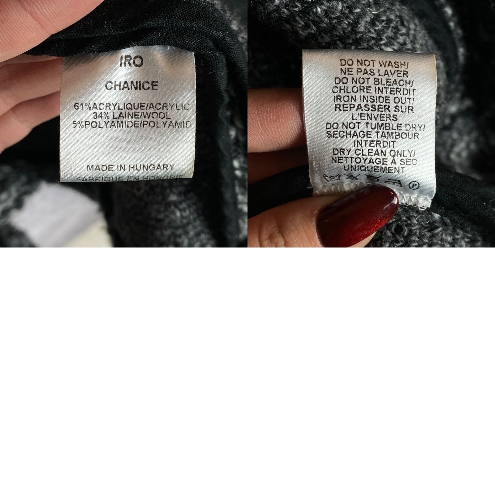 Iro Women’s IRO Biker Jacket Multicolor Acrylic Polyamide Size 38 Size XS / US 0-2 / IT 36-38 - 8 Thumbnail