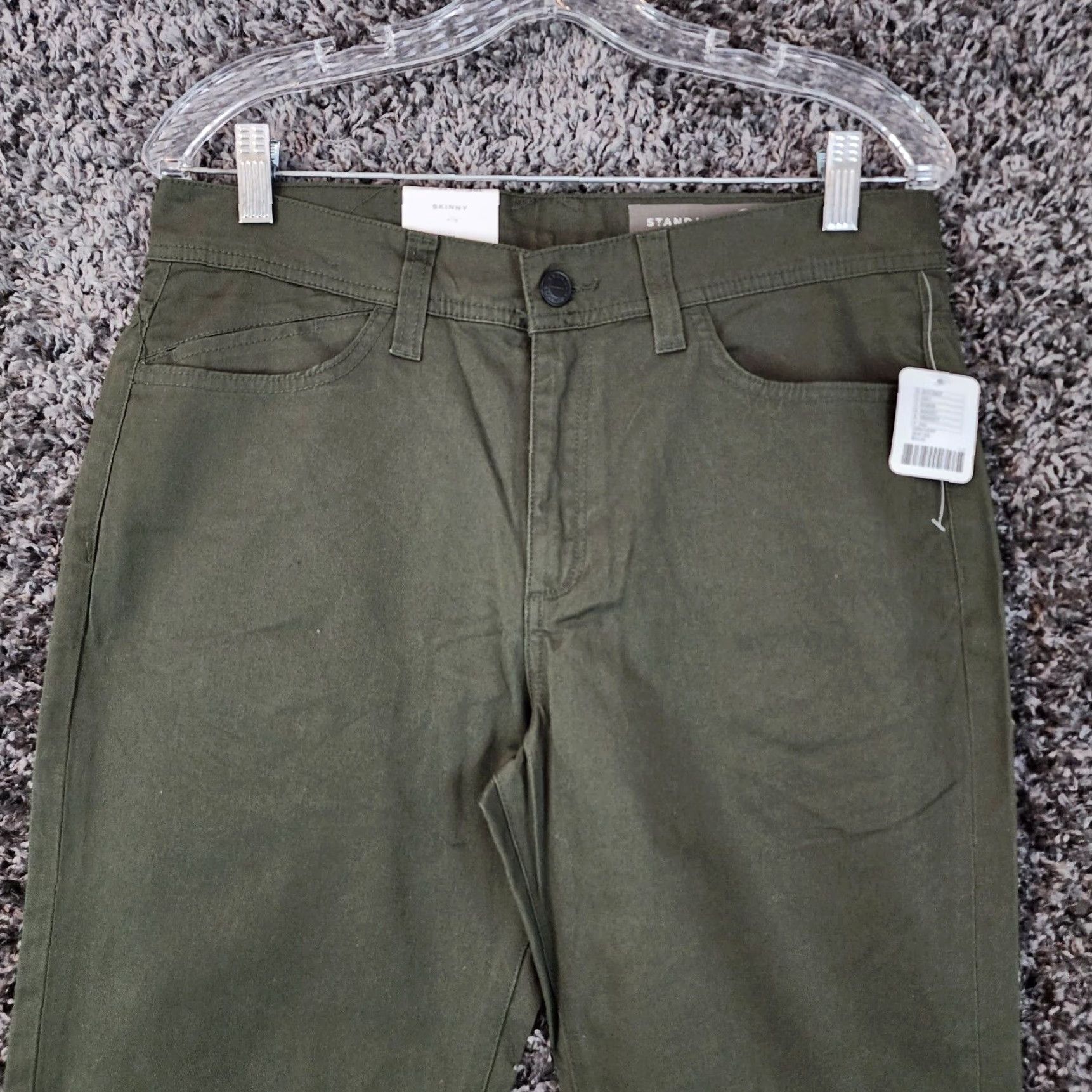 CLOT Standard Cloth Mens Green Skinny Chino Pants 32x30 Regular Mens Size US 32 / EU 48 - 2 Thumbnail