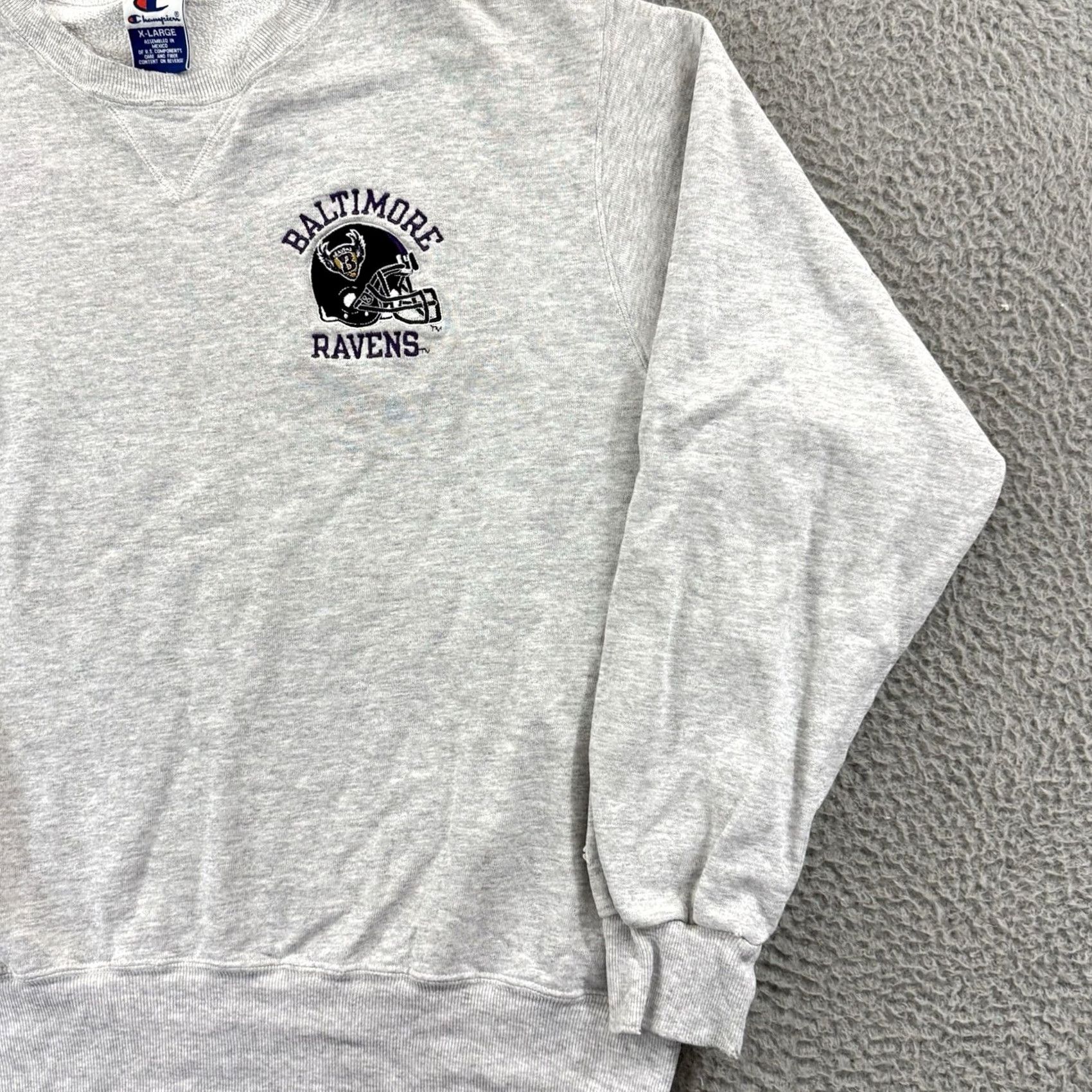 Champion VINTAGE Baltimore Ravens Sweatshirt Mens XL Gray Champion NFL 90s Sport Football Size US XL / EU 56 / 4 - 5 Thumbnail
