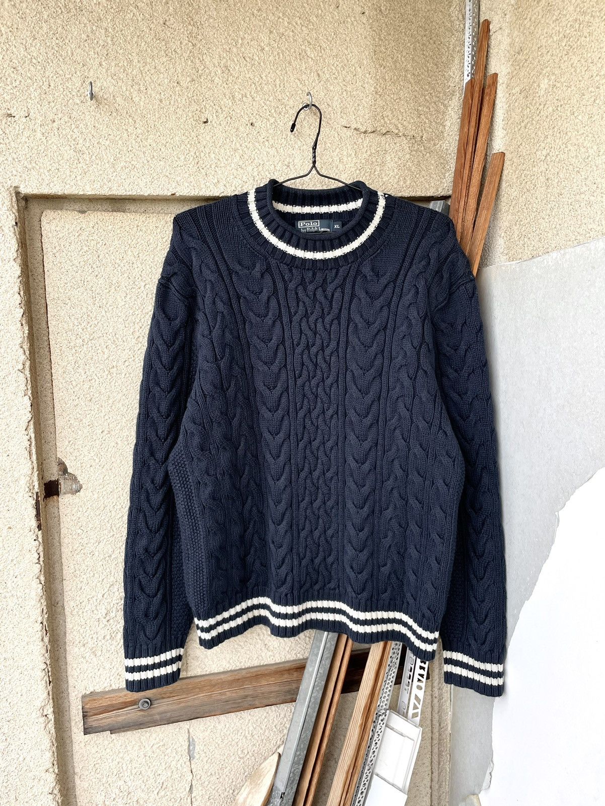 Polo Ralph Lauren Vintage 90s Polo Ralph Lauren Heavy Cable Knit Sweater Size US XL / EU 56 / 4 - 1 Thumbnail