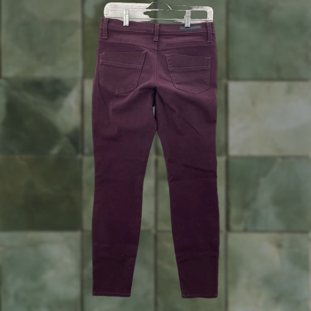 Vintage Rock & Republic Womens Jeans Size 6 Purple Kashmiere Skinny Size 28" / US 6 / IT 42 - 1 Thumbnail