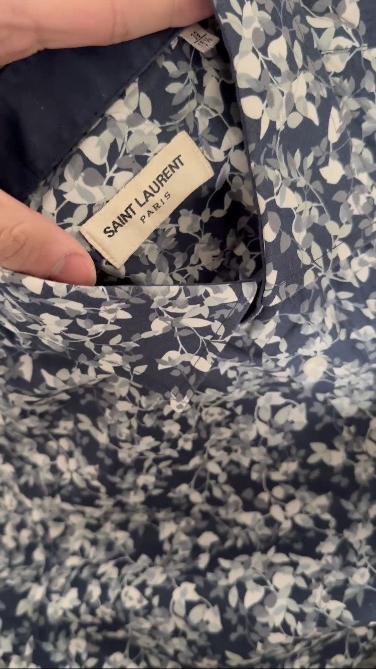 Saint Laurent Paris × Yves Saint Laurent Saint laurent slp 14ss blue floral short sleeve shirt Size US M / EU 48-50 / 2 - 5 Thumbnail
