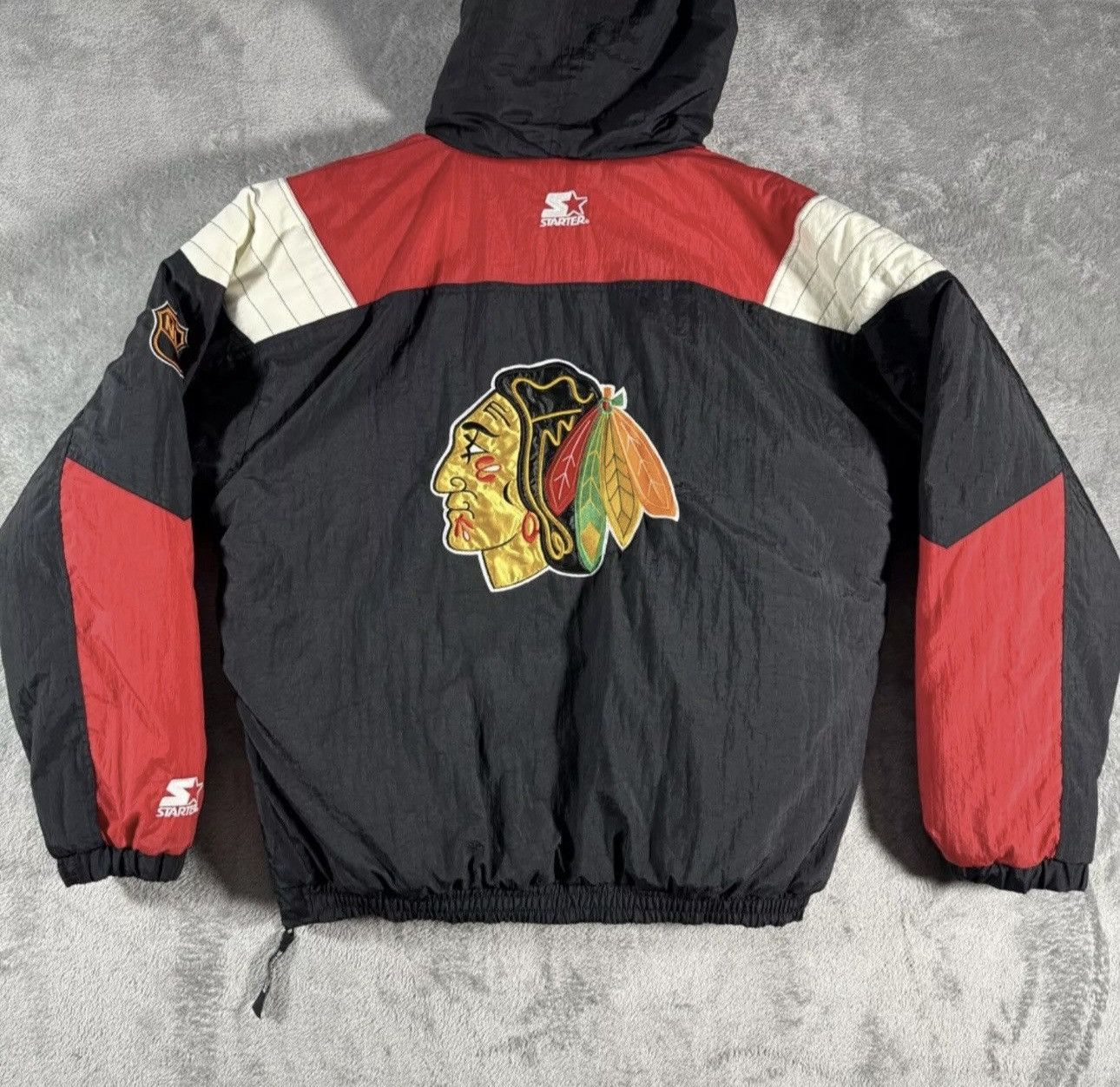 Starter Vintage Blackhawks Starter Jacket Size US L / EU 52-54 / 3 - 2 Thumbnail