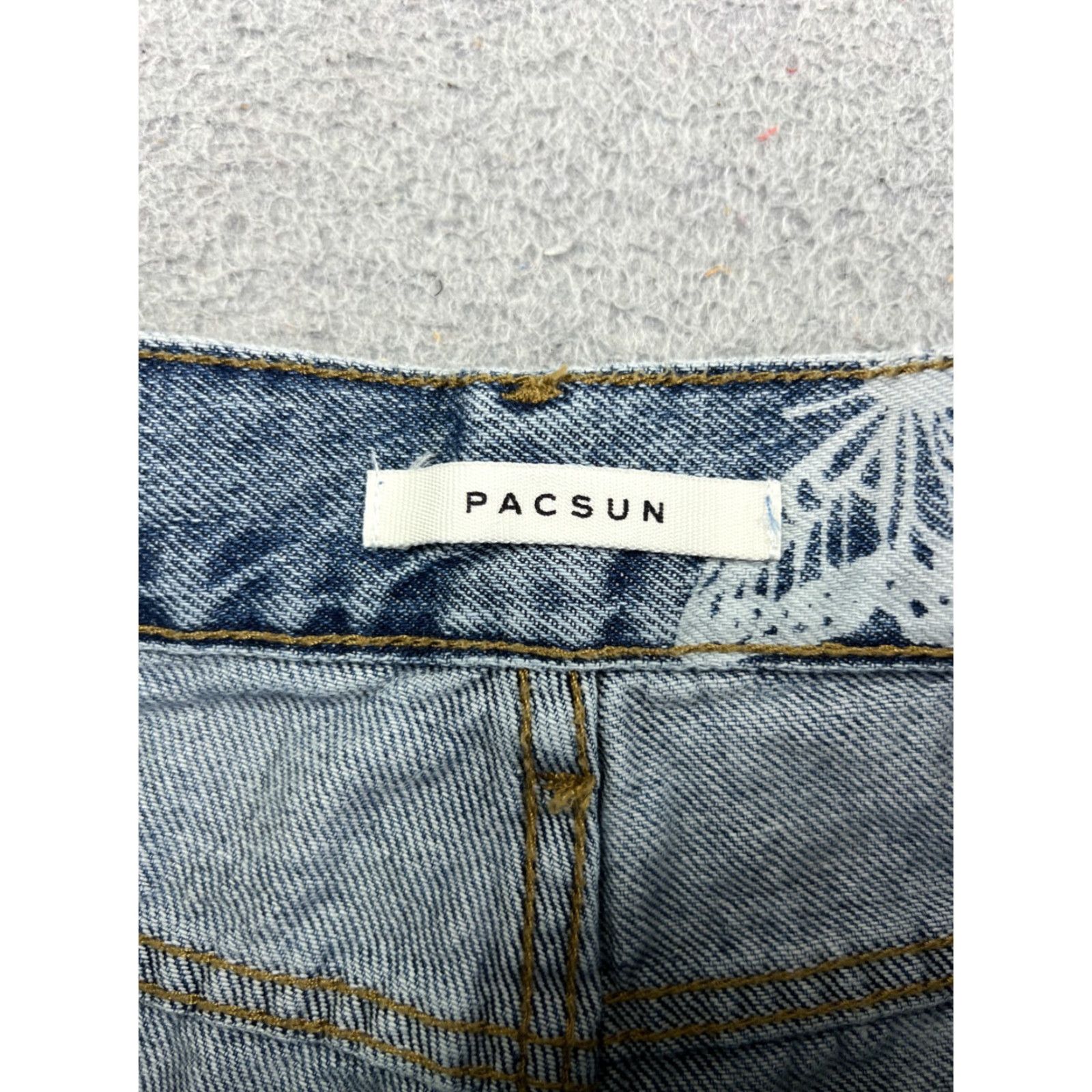 Pacsun Pacsun Shorts Womens 25 Blue Denim Jean Cutoff Butterfly Print Ultra High 24x3 Jeans Shorts Bis Size 42" / US 20 - 7 Thumbnail