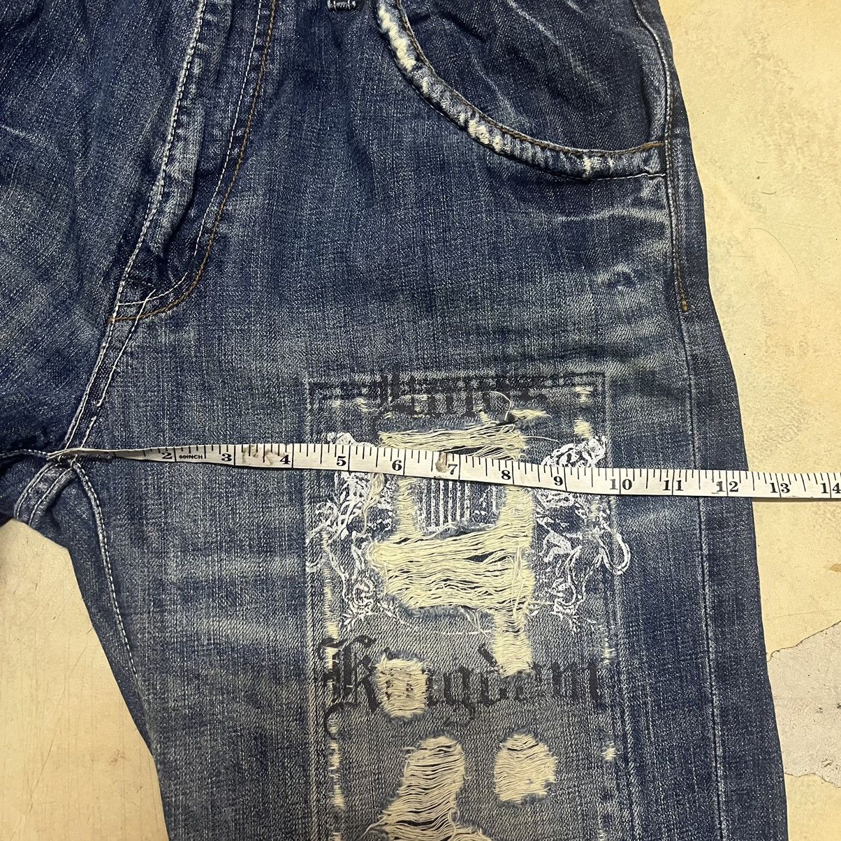 Global Work Global Work Distressed Denim Jeans Size US 31 - 11 Thumbnail