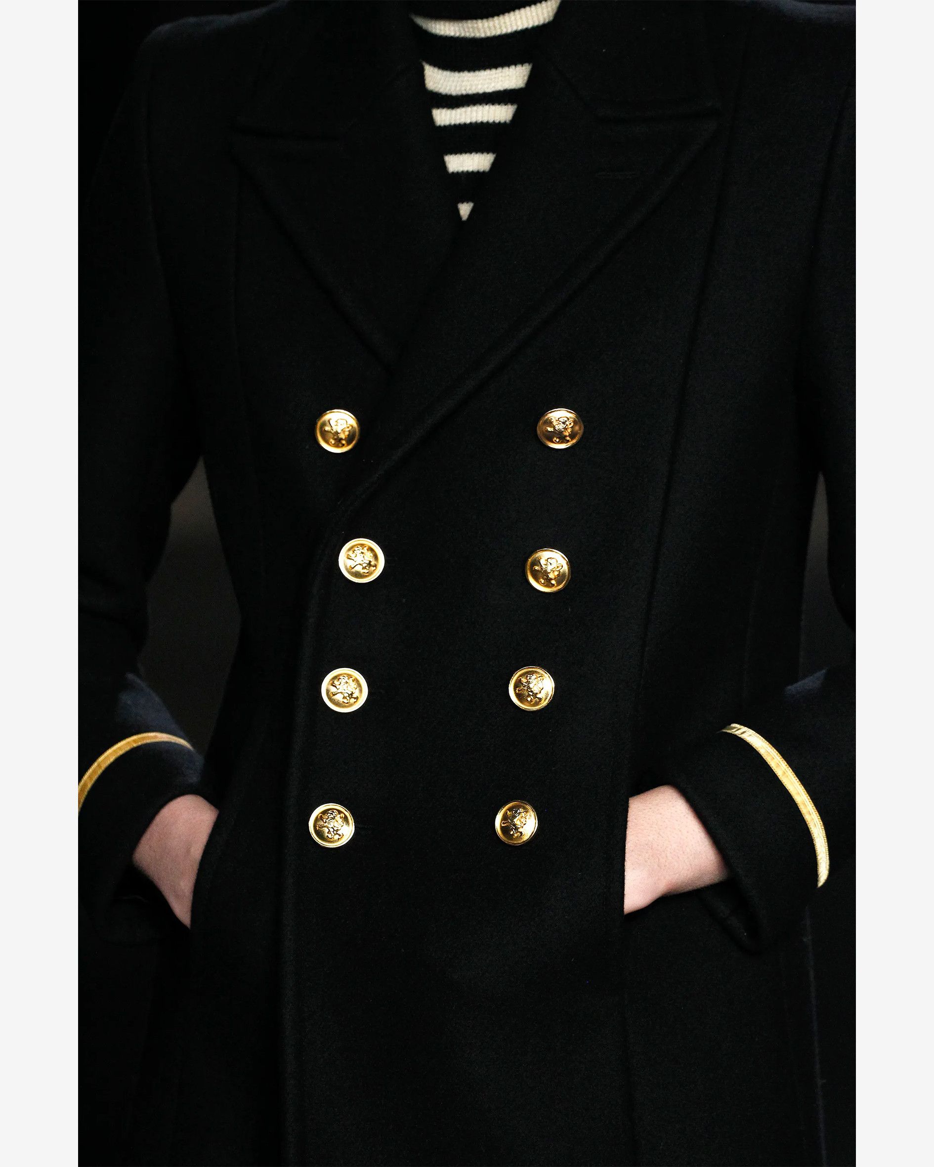 Saint Laurent Paris Palladium Officier Coat Men's (FW16) Size US L / EU 52-54 / 3 - 7 Thumbnail