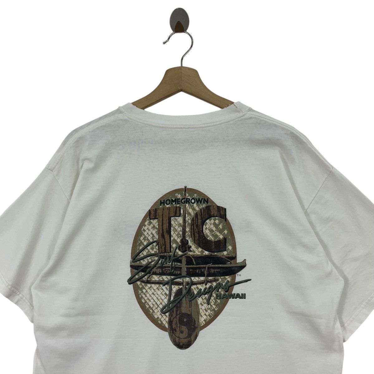 Vintage Vintage 90s T&C SURF HAWAII Surfing tee Size US L / EU 52-54 / 3 - 12 Thumbnail