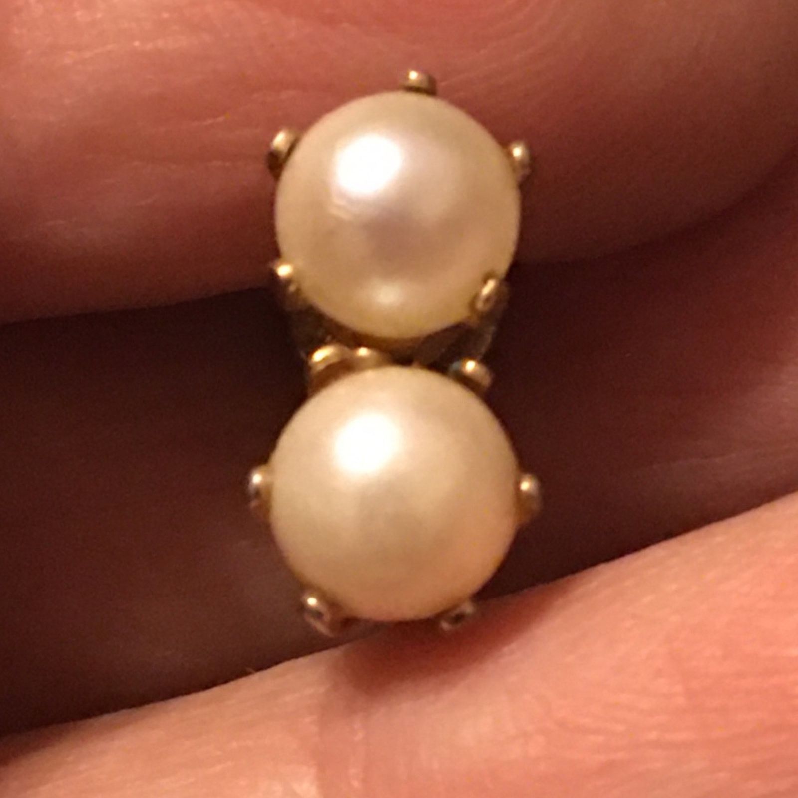 Vintage Vintage 50s double pearl screw back clip earrings Size ONE SIZE - 5 Thumbnail