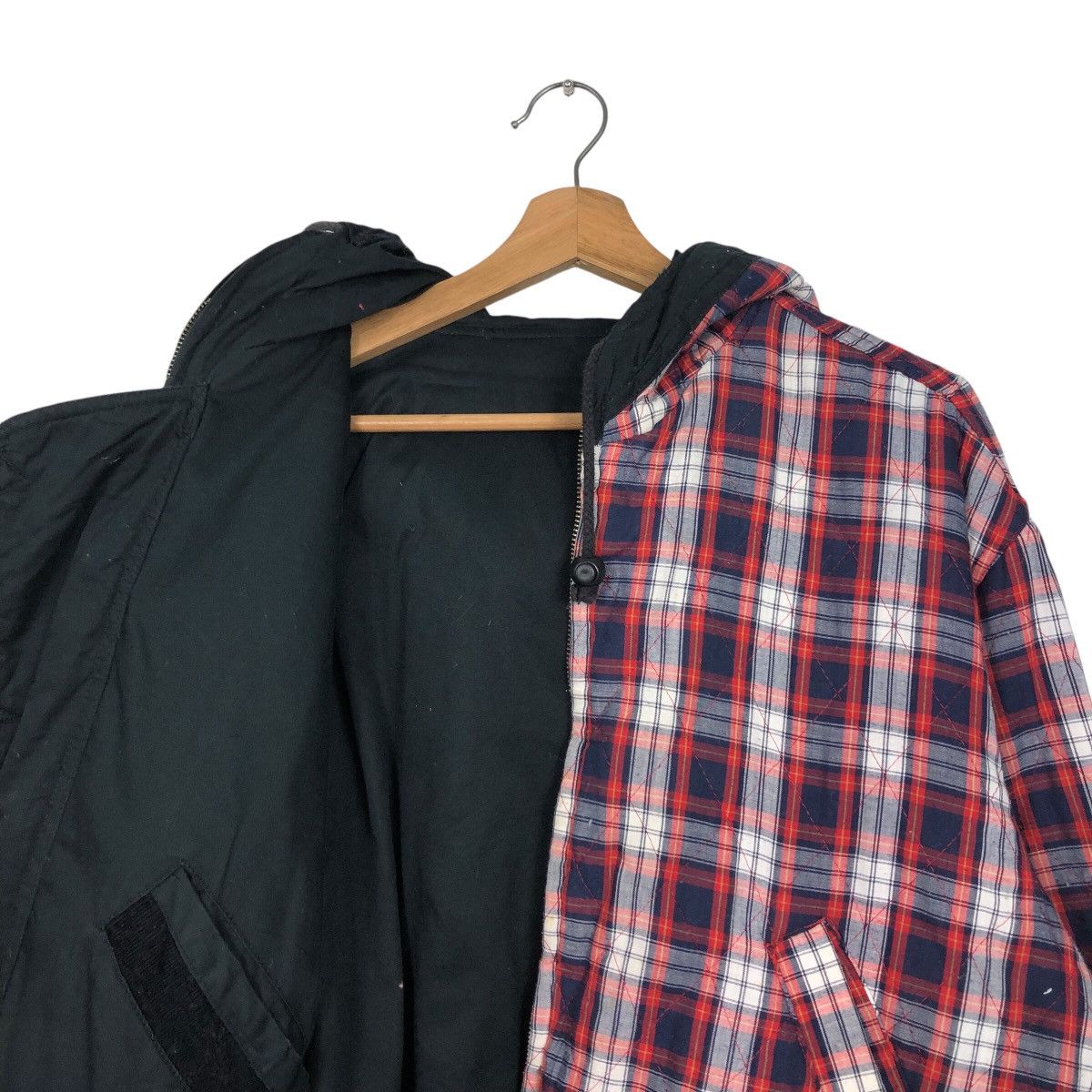 📌Vintage Reversible Bomber Jacket Union Bay Tartan Design