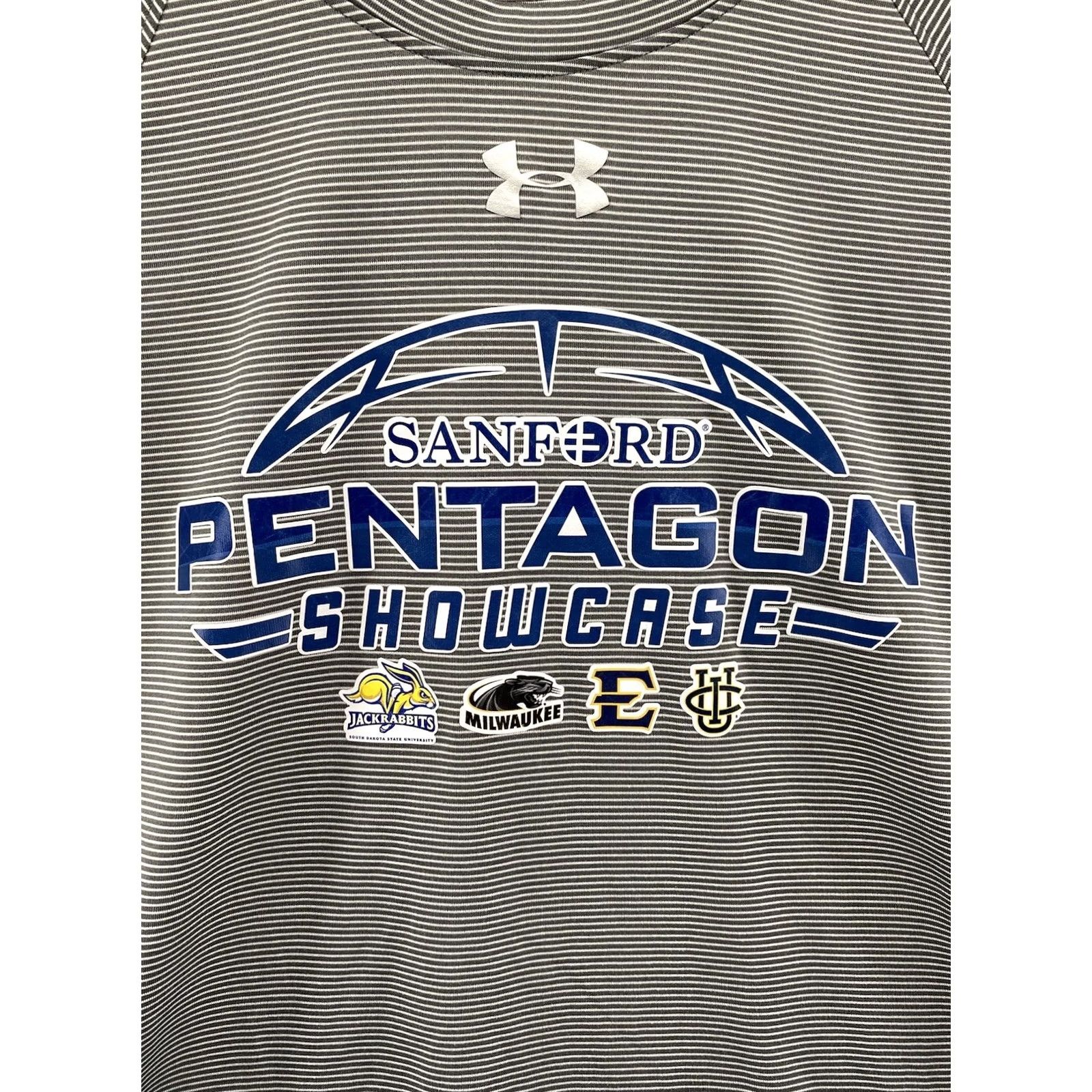 Under Armour Under Armour Mens Gray SANFORD PENTAGON Basketball Shirt Size L SS Athletic HeatGear Shirt Mens Baseball Sports Shirt Size US L / EU 52-54 / 3 - 2 Thumbnail