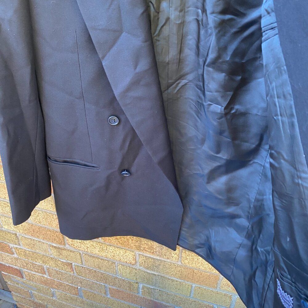 Valentino × Vintage Vintage 90s Valentino Pure Virgin Wool Jacket Black Size US M / EU 48-50 / 2 - 7 Thumbnail