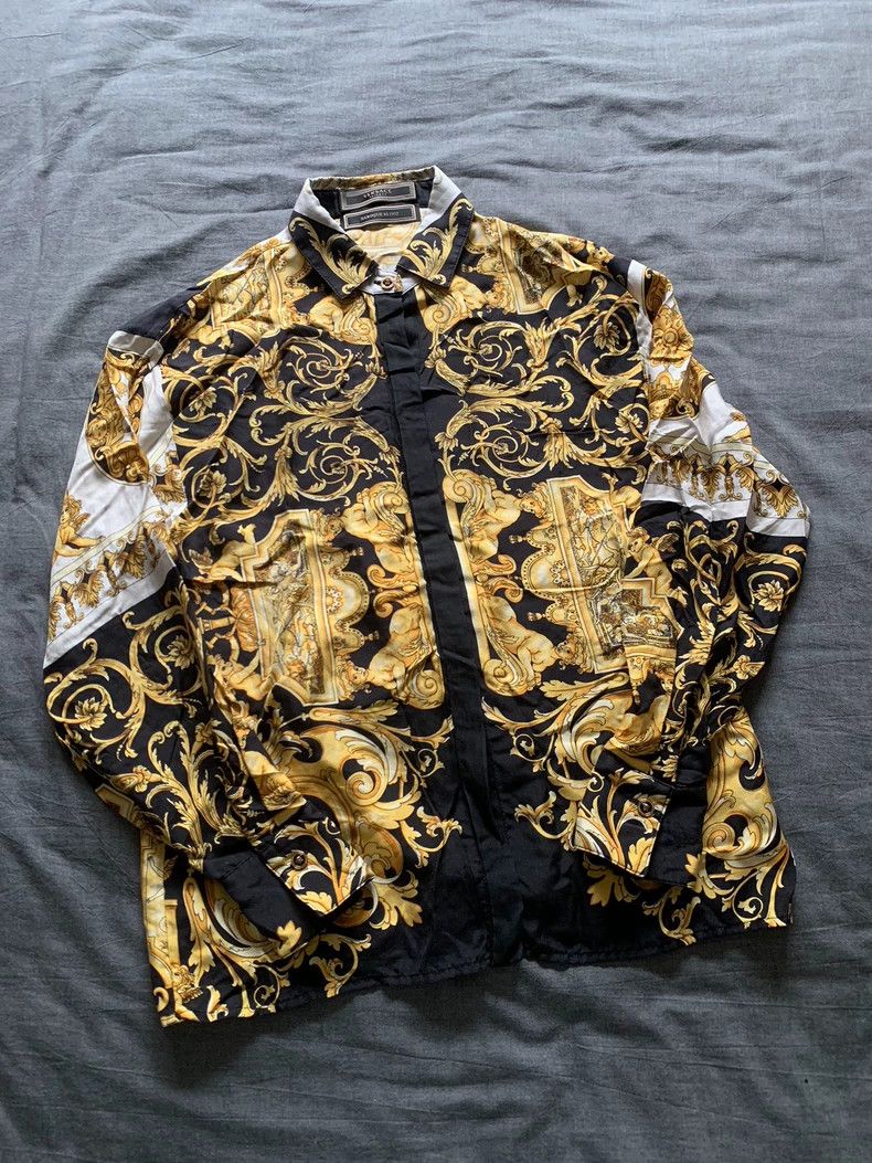 Versace Versace Baroque mulberry silk silk shirt Size US M / EU 48-50 / 2 - 1 Thumbnail