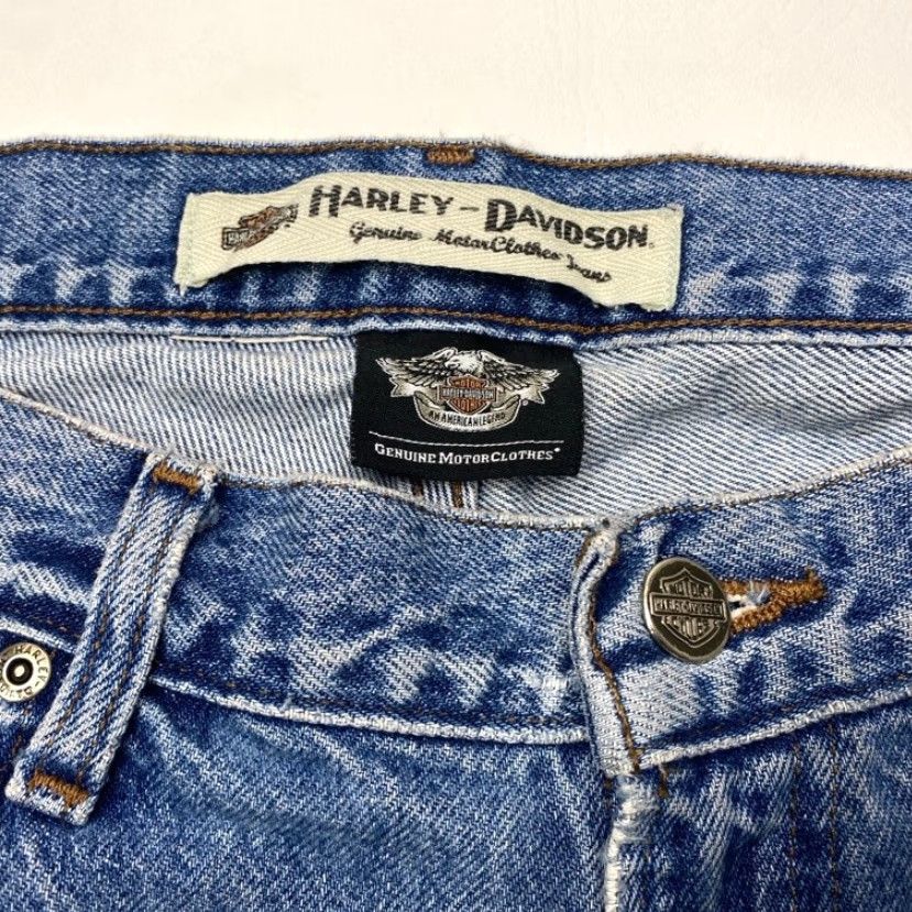 Harley Davidson Harley-Davidson Men's Jeans 36x32 Distressed Denim Blue Biker Motor Clothes Bike Size US 36 / EU 52 - 7 Thumbnail