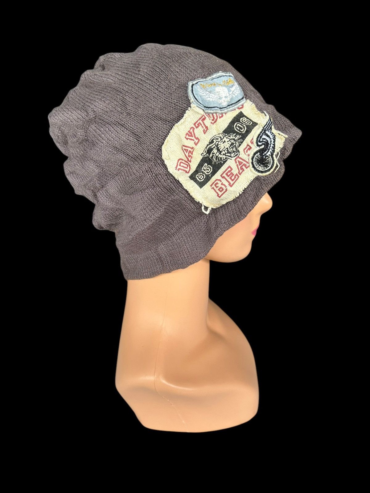 Japanese Brand × Kapital × Vintage Japanese Skull Sunfaded Big Beanie Hats Size ONE SIZE - 2 Thumbnail