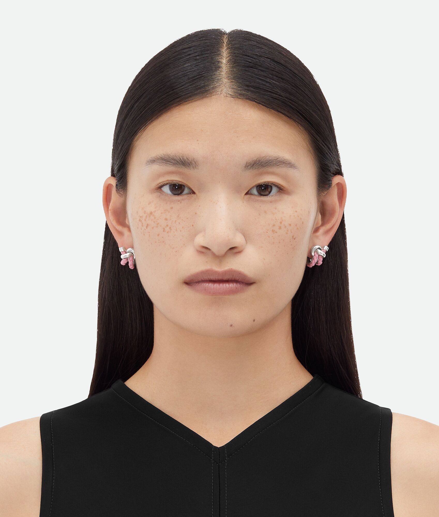 Bottega Veneta o1bcso1str0725 Size: OS / Knot Hoop Earrings in Ribbon Size ONE SIZE - 2 Thumbnail