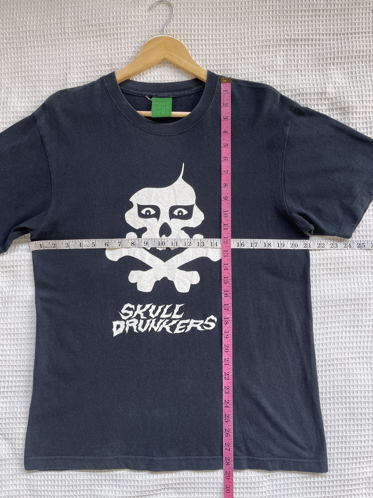 Last Drop🔥Vtg Japanese PUNK DRUNKERS Skullshit Hardliner Tee